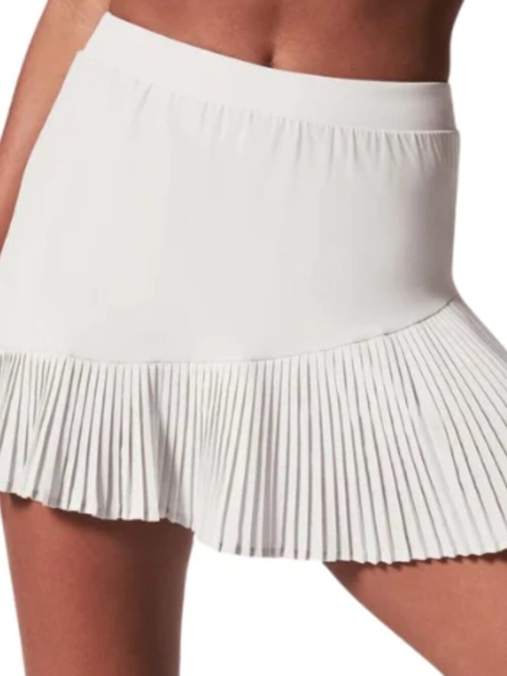 Spanx Yes Pleats Light Cloudy Gray Skirt